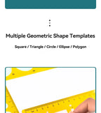 1/4Pcs Circle Template Measurement Geometry Ruler Circular Oval Drawing Template Drafting Ruler Office School Scale Drawing Tool