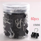 15mm/19mm/25mm/32mm/41mm/51mm Black Metal Binder Clips Long Tail Clip Folder Bookmark Paper Ticket Clip