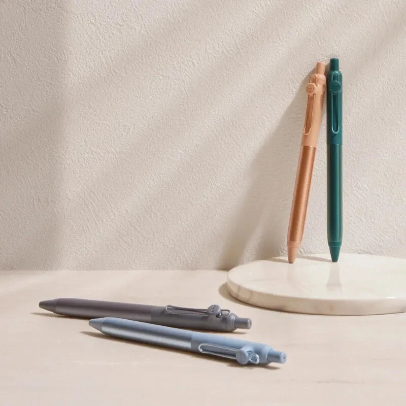 Japanese uni-ball ZENTO Gel Ink Pen Limited Flow Model Metal Push Ultra-Smooth Writing 0.38/0.5mm Signing for Students Business