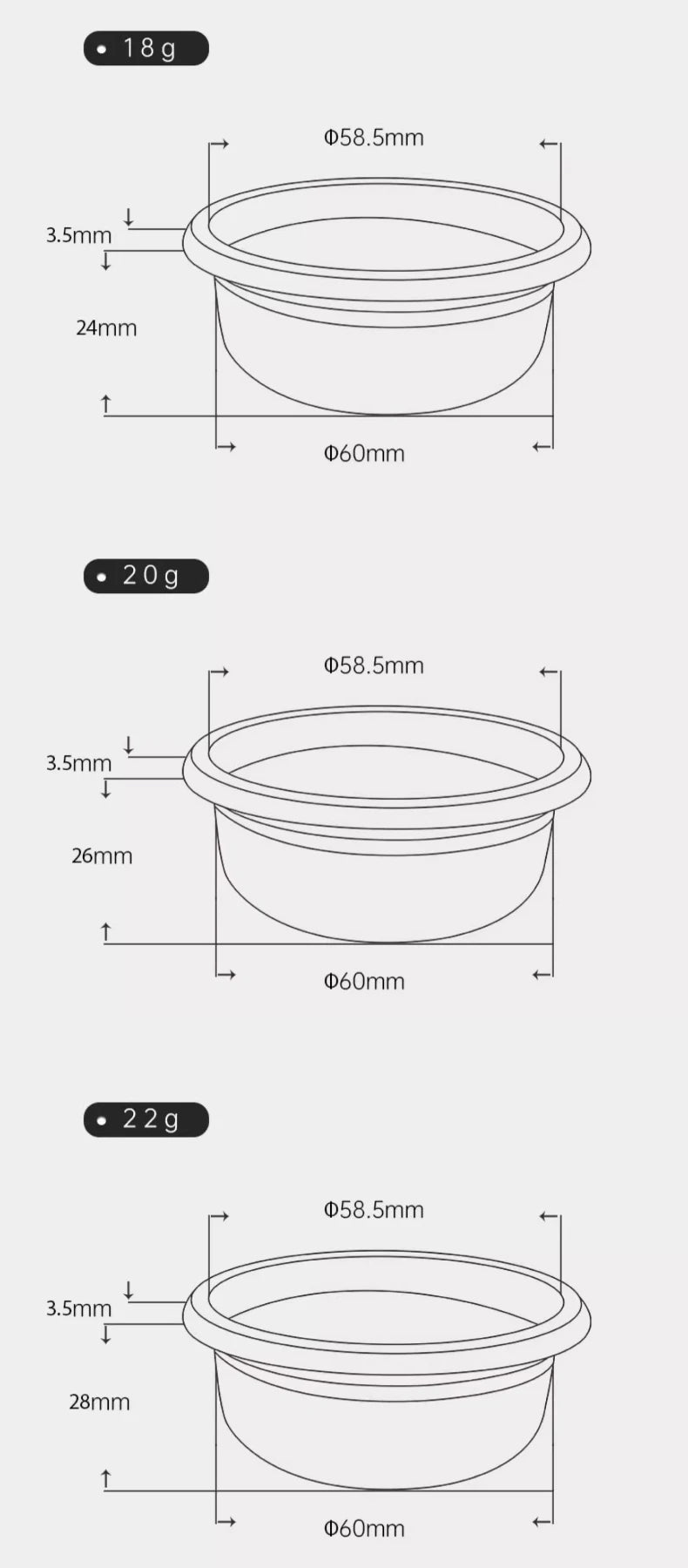 MUVNA Precision High Extraction Mobius Espresso Basket Filter, Micro Sieve Filter Basket with 304 Stainless Steel for 51/54/58mm