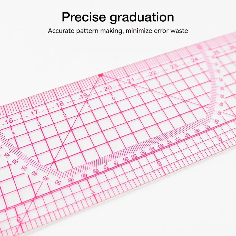 Clear Metric Flexible French Curve Ruler Practical Tailoring Template For Dressmaking Pattern Drafting DIY Sewing Projects