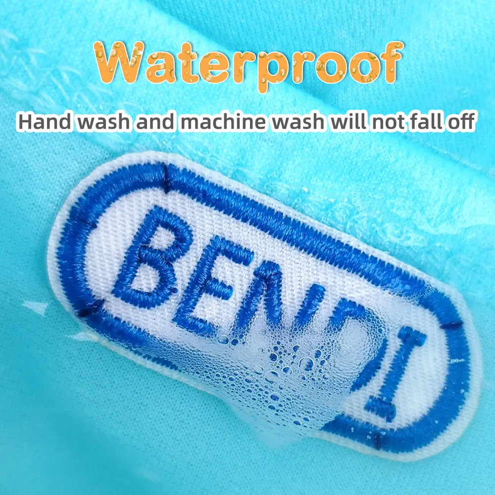 Custom Thermal Embroidery Iron Name Tag Sticker Personalized Washable Sewing Clothing Children Stickers Clothes Babysuit Labels