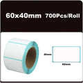 700Pcs 60x40mm Triple-Proof Thermal Labels Permanent Adhesive Stickers for Barcode Shipping Inventory Bottle Container Office