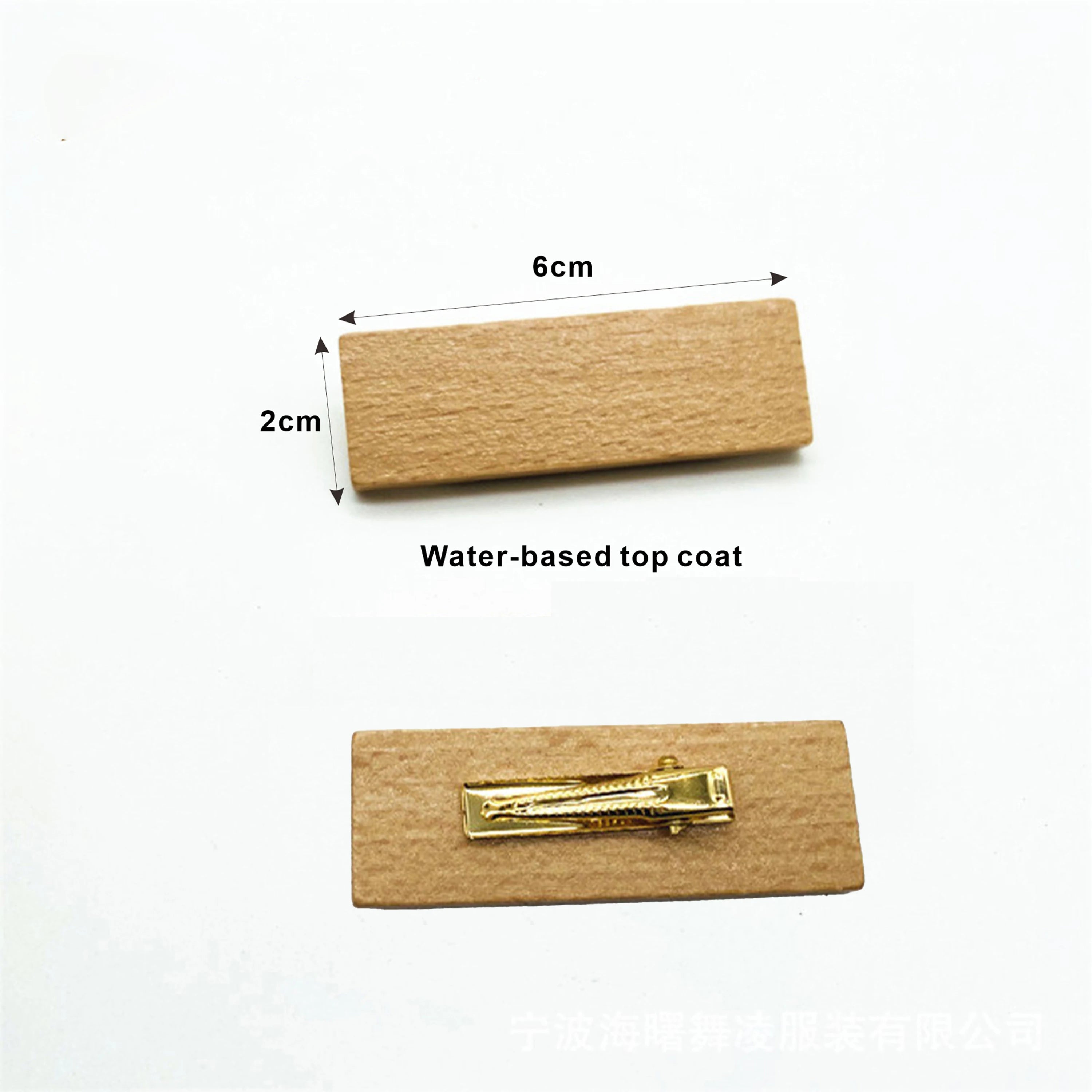 6*2/6.5*2.5 Custom Wooden Name Tag Badges  Personalized Engraved Identification with Pin or Magnetic Backing Plates for Business