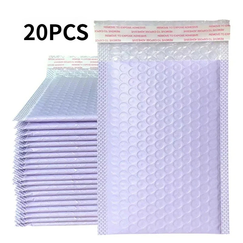 20Pcs Bubble Mailer Envelope Mailing Shipping Packaging Small Business Supplies Self Seal Bubble Waterproof Express Envelope