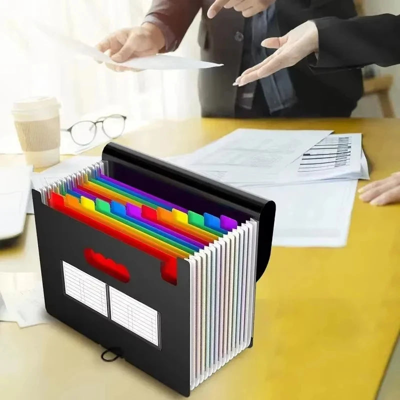 13/25/37 Pockets Accordion Expanding File Folder: Portable Colorful Organizer for Papers, Bills, Receipts and Documents