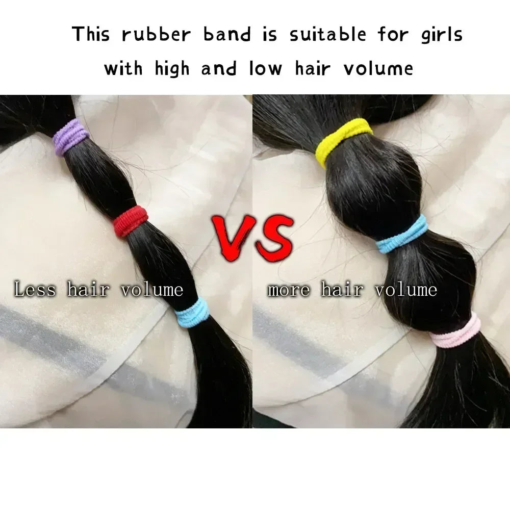 50/300/500 pcs Girls Colorful Elastic Hair Bands Ponytail Hold Hair Tie Rubber Bands Scrunchie Hair Accessories Bands for Girls
