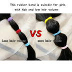 50/300/500 pcs Girls Colorful Elastic Hair Bands Ponytail Hold Hair Tie Rubber Bands Scrunchie Hair Accessories Bands for Girls
