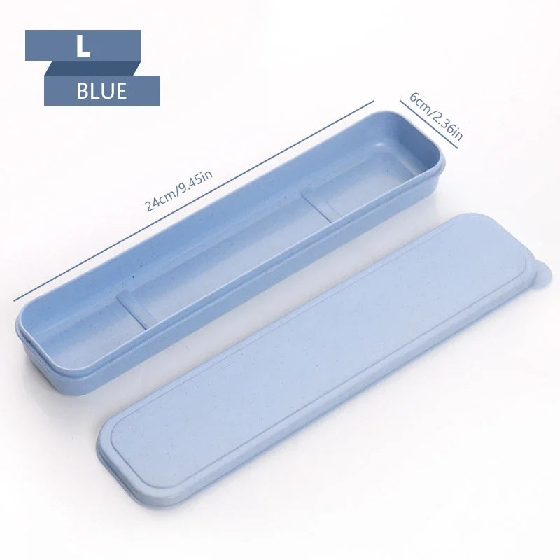 Portable Travel Tableware Eco-friendly Storage Box Case Food Grade Dinnerware Kitchen Fork Spoon Box Kid Cutlery Set Organizer