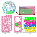 7-in-1 Spirograph Stencil Drawing Ruler Set For Children