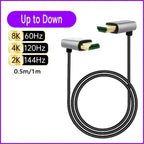8K 90 degree HDMI-Compatible 2.1V Cable Cord 8K 60Hz 4K 120Hz 48Gbps EARC ARC HDCP Ultra High Speed HDR for Projector PS4 PS5