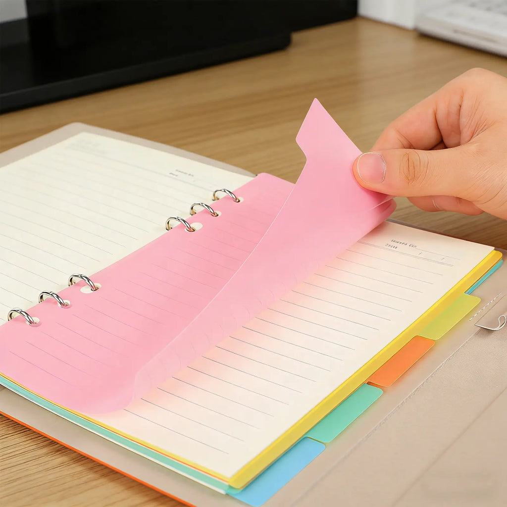 10Pcs Bright Colorful Index Dividers Label Set Smooth Surface High-Quality Paper Tab for Office School Binder Organization Index