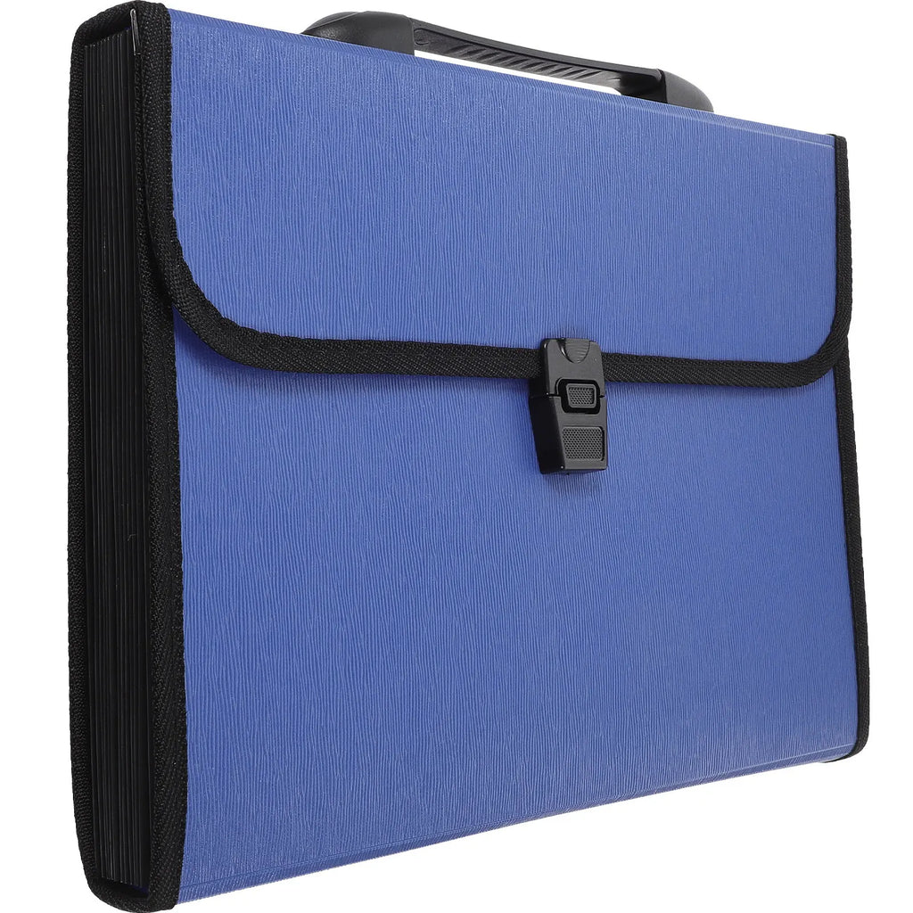 Accordion File Folder Expanding Business Organizer 12 Pockets Waterproof Buckle Handle Portable Folder for A4 Documents Art