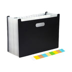 A4 Accordion Folder Clear Index Labels Expanding Document Folder File Organizer Desk Management for Office File Cabinet H3CA