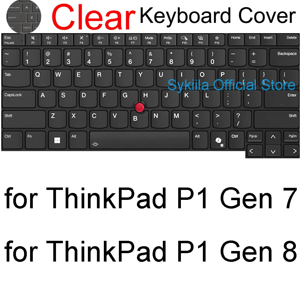 Keyboard Cover for Lenovo ThinkPad 16 Z16 P1 X1 E16 L16 P16 T16 P16s P16v T1g T16g Gen 8 7 6 5 4 3 Silicone Protector Skin Case