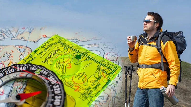 New Outdoor Compass Hiking Survival Compass with Clinometer,Waterproof Durable and Pocket-Sized Good for Camping Hunting Hiking