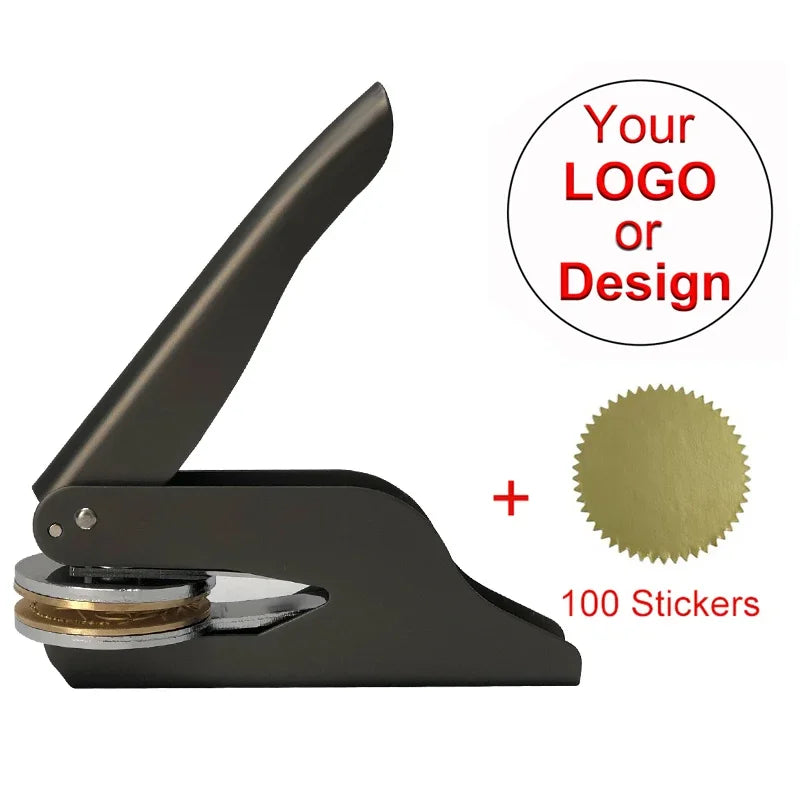 Embosser Stamp Customized Private Logo Customization Library Book Invitation Wedding Embossing Stamp Company Paper Leather Seals