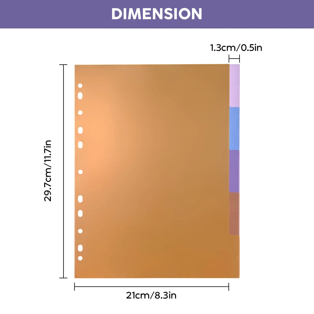EAGLE Binder Index Dividers A4 Size Index Page for Loose-leaf Notebook Stationery Bookmark School Office Supplies