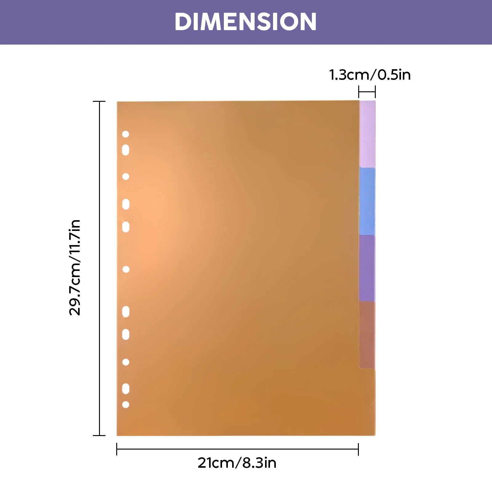 EAGLE Binder Index Dividers A4 Size Index Page for Loose-leaf Notebook Stationery Bookmark School Office Supplies