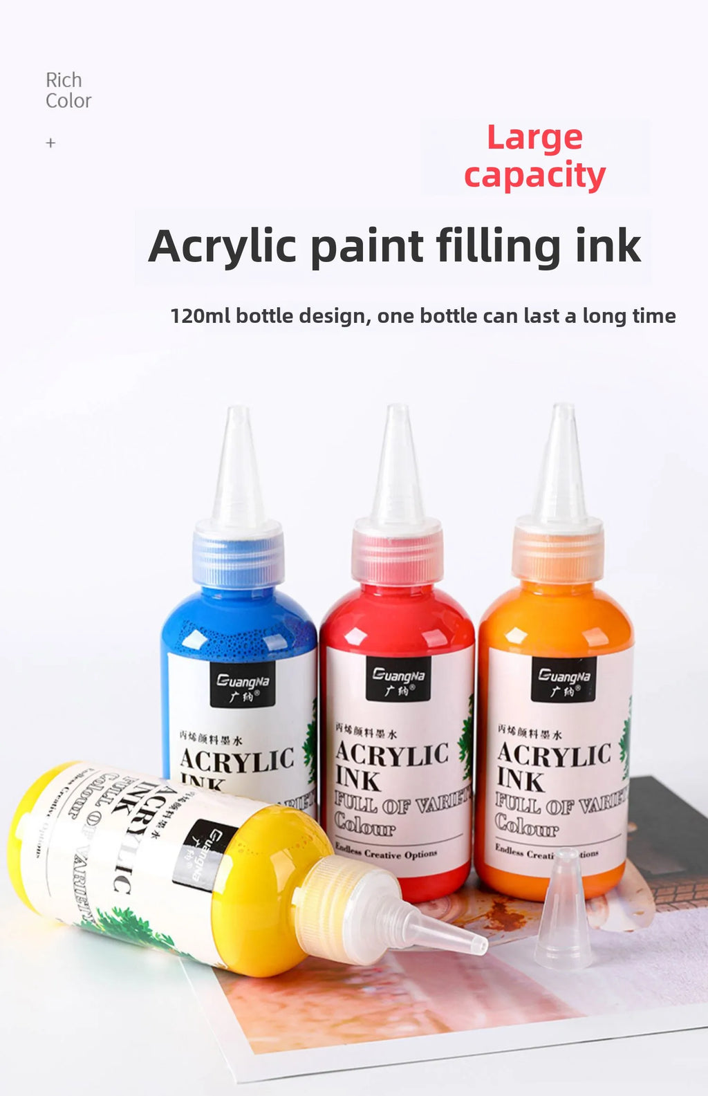 Premium Quality Water-based Ink Refill for Acrylic Paint Pen and DIY Crafts - Ideal Ink Supplement for Artists and Hobbyists
