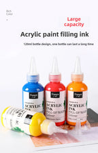 Premium Quality Water-based Ink Refill for Acrylic Paint Pen and DIY Crafts - Ideal Ink Supplement for Artists and Hobbyists