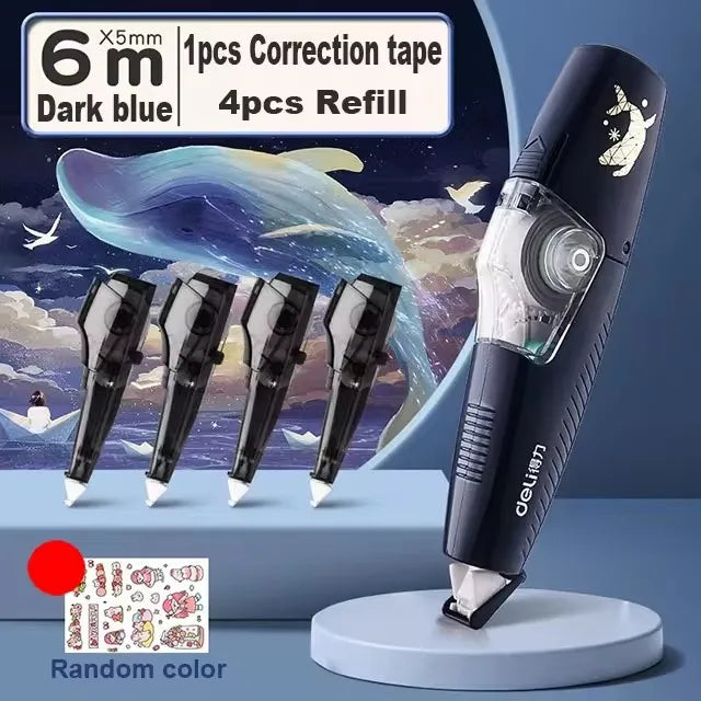 5mm*6m Kawaii Portable Correction Tape Stationery for Kids Student Writing Error School Replaceable Core Refill Corrector