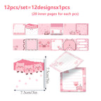 12/24pcs Cute Animals Sticky Notes Set, Refrigerator Memo Pads,Self-Stick Dog Cat Notes Pads for Home Office Gifts Supplies