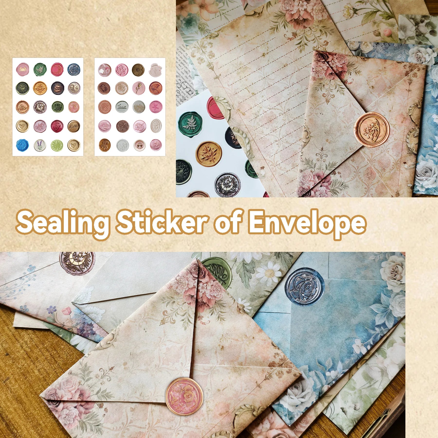 30 Sets Aesthetic Vintage Envelopes Letter Paper Kits DIY Postcard Invitation Cards Cover Letter Paper Stationery Supplies