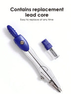 Precision Compasses with Replaceable Tips  Student Drawing and Mapping Tool Set  Suitable for Both Examination and Office Use