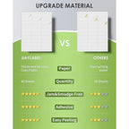 Shipping Label Return Address Mailing Sticker Paper 1 x 2-5/8 1200 Labels for Inkjet Printer Printing Printable Easy to Peel to