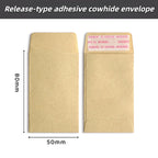 50PCS Thick Yellow Self Seal Kraft Envelopes Self Adhesive Cash Security Envelopes for Coins Seeds Cards Stamps Storage