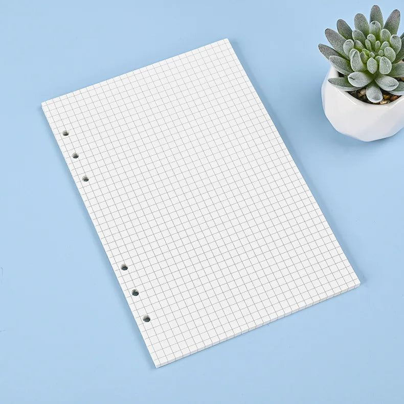 A6 A5 Loose Leaf Notebook Refill Spiral Binder Inner Page Line Dot Grid Inside Paper Stationery