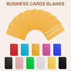 10/25/50Pcs Metal Business Cards Colored Finish Aluminum Blank Laser Engraving DIY Cards CNC Engraving Sheets for House Office