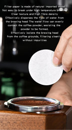 KACACAO Disposable Coffee Filter Paper for 51/53/58mm Espresso Maker 100 Pieces Espresso Paper Filter Home Kitchen Accessorie