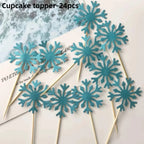 Christmas Snowflake Party Supplies Tableware Set Cups Plates Napkins Tablecloth Blue Purple Snowflake Birthday Decoration Props