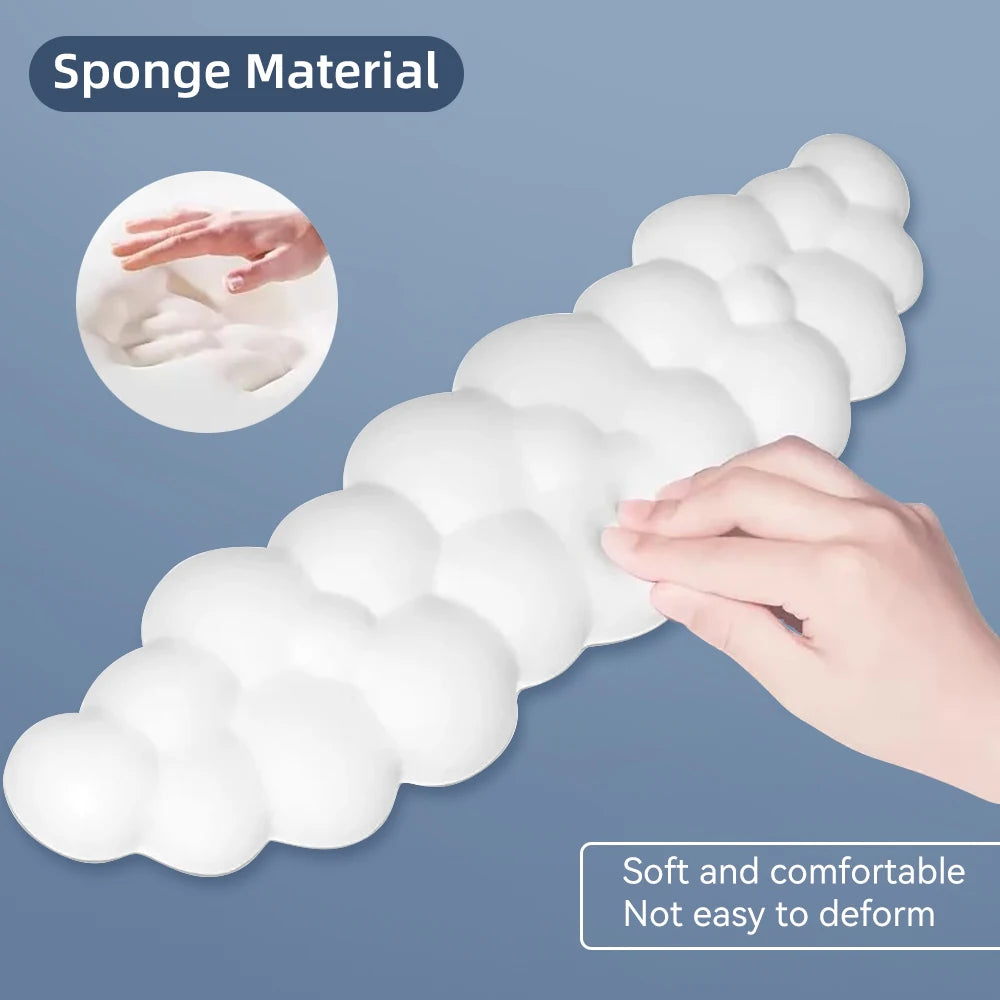 Keyboard Cloud Wrist Rest Pad Anti-Slip Desk Mat Memory Foam Palm Rest Ergonomic Mouse Pad Typing Wrist Rest for Office