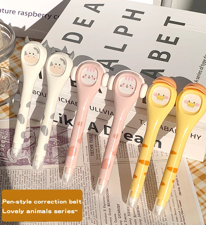 Students Lovely Mute Cow Duck Cat Correction Hand-held Pencil style Altered Large Capacity Smooth Fall