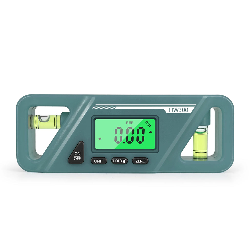 HW300 Inclinometer LCD Display Digital Protractor Level Meter Angle Measuring Inclinometer 90°Level Neodymium Magnetic Base