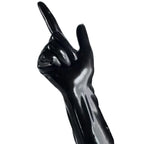 Chlorinated Latex Gloves One-piece High Elastic Black