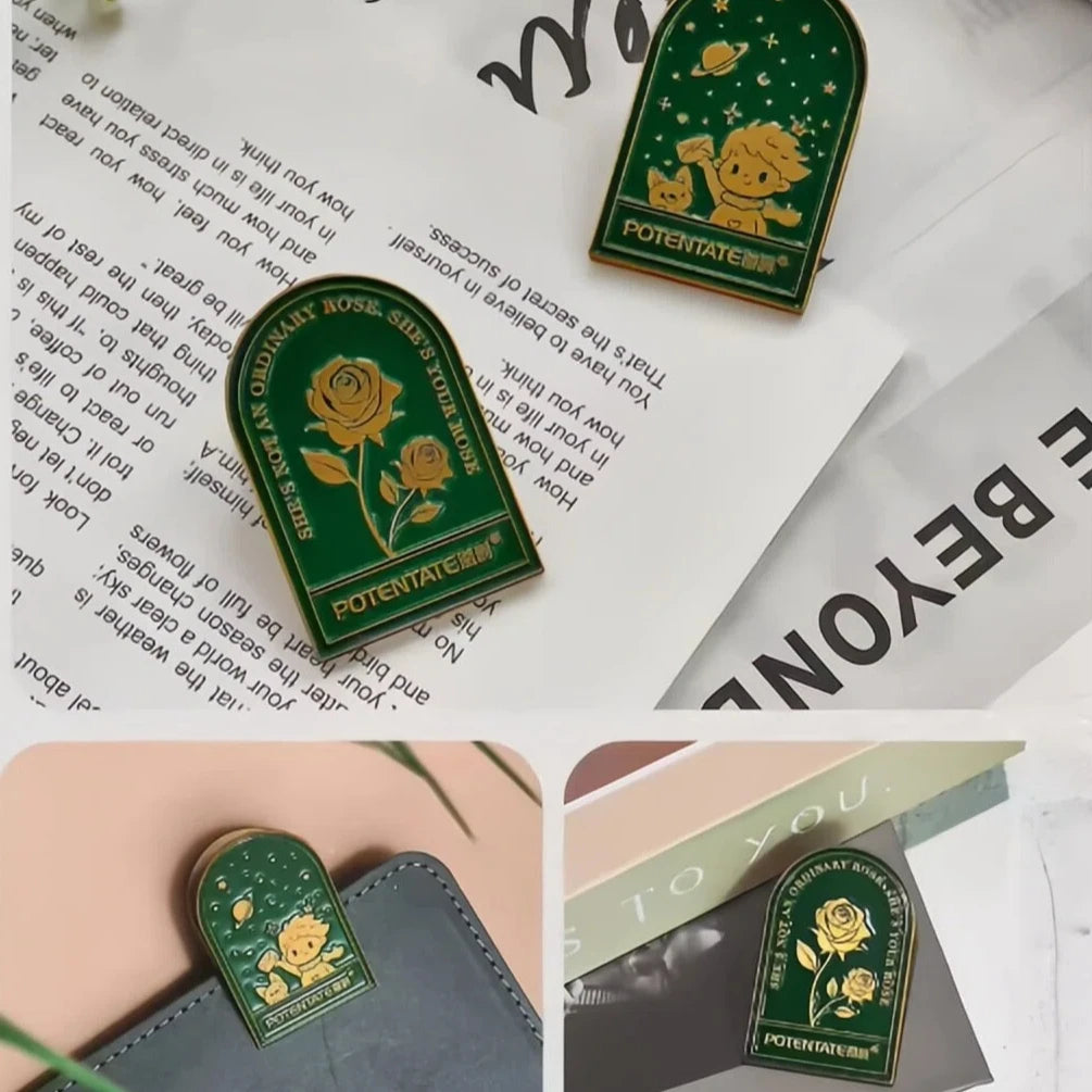 Retro Travel Book Clip Memory Glow Filme Metal Letter Clip Ticket Folder Watercolor Handbook Fixator Portable Art Stationery