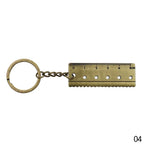 Key Ring Tape Measure Keychain Gauging Tools Retractable Ruler Pull Ruler Measuring Tools Stainless Steel Portable