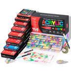 168/120/72/60/48/36/24/12pcs Dual Tips Artist Markers Set Acrylic Marker Set Ideal For School, Office Decor, And Artistic Gifts