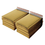 50PCS Aluminized Film Bubble Mailer Gold Mailing Envelope Waterproof Courier Bag Padded Bubble Envelopes Pack Bag for Shipping