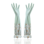 Waterproof Rubber Latex Velvet Gloves, Durable, Cleaning, Washing Clothes, Household, Kitchen, Winter