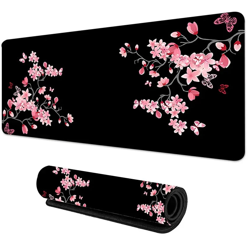 Sakura Scenery Mouse Pad Large Anti-Slip Rubber Gaming MousePad Durable Thick Seam Edge Suitable for Office and Gaming Desk Mats