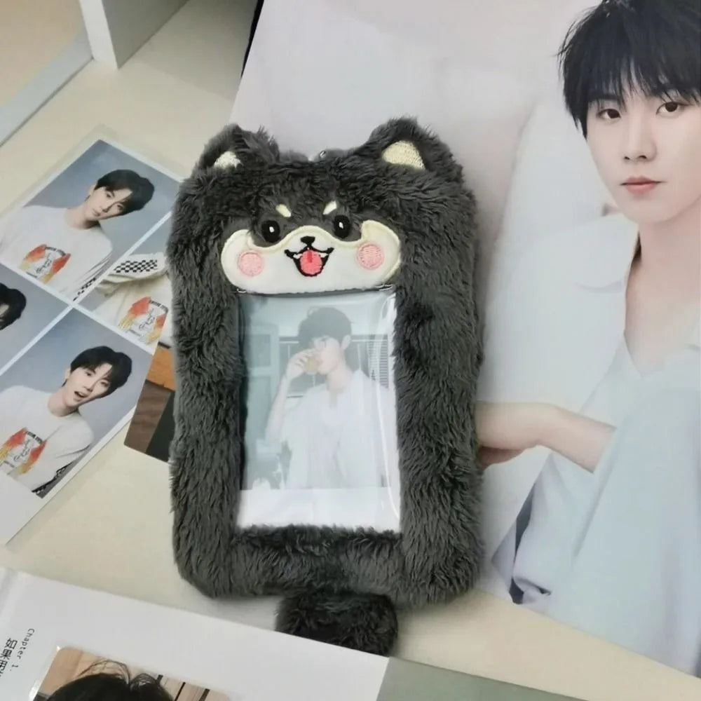 Multifunctional Photocard Case Bear/Rabbit/Chick Bus Door Cards Sleeve Cute Cartoon Photo Card Holder School Office