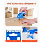 SucceBuy 1.5in Core 6 Rolls Clear Packing Tape with Dispenser 2.7 Mil Shipping Tape Designed for Moving Boxes Storage Mailing