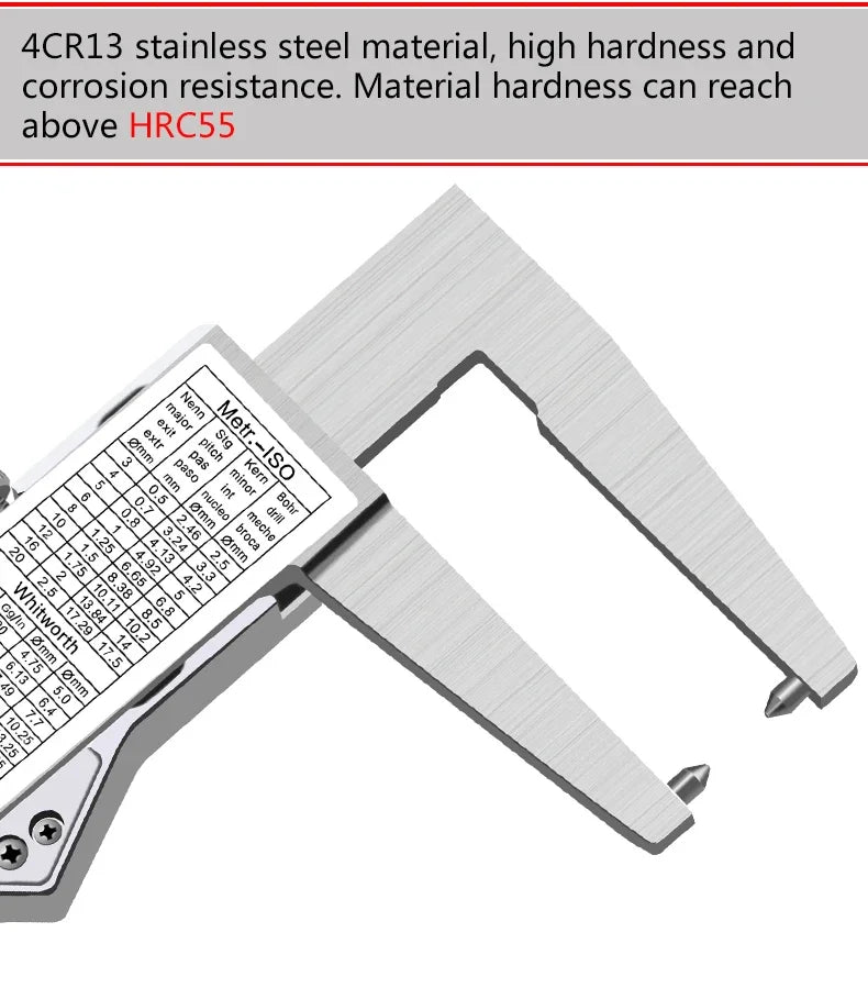 Premium External Groove Tip Digital Caliper Brake Disc Wear Measurement Tool Brake Pad Thickness Measurement Vernier Caliper