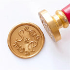 Personalized Wedding Wax Seal Stamp with 2 Initials, Custom Wedding Sealing Wax Stamp Invitation Seal Stamp. Initials Wax Seal