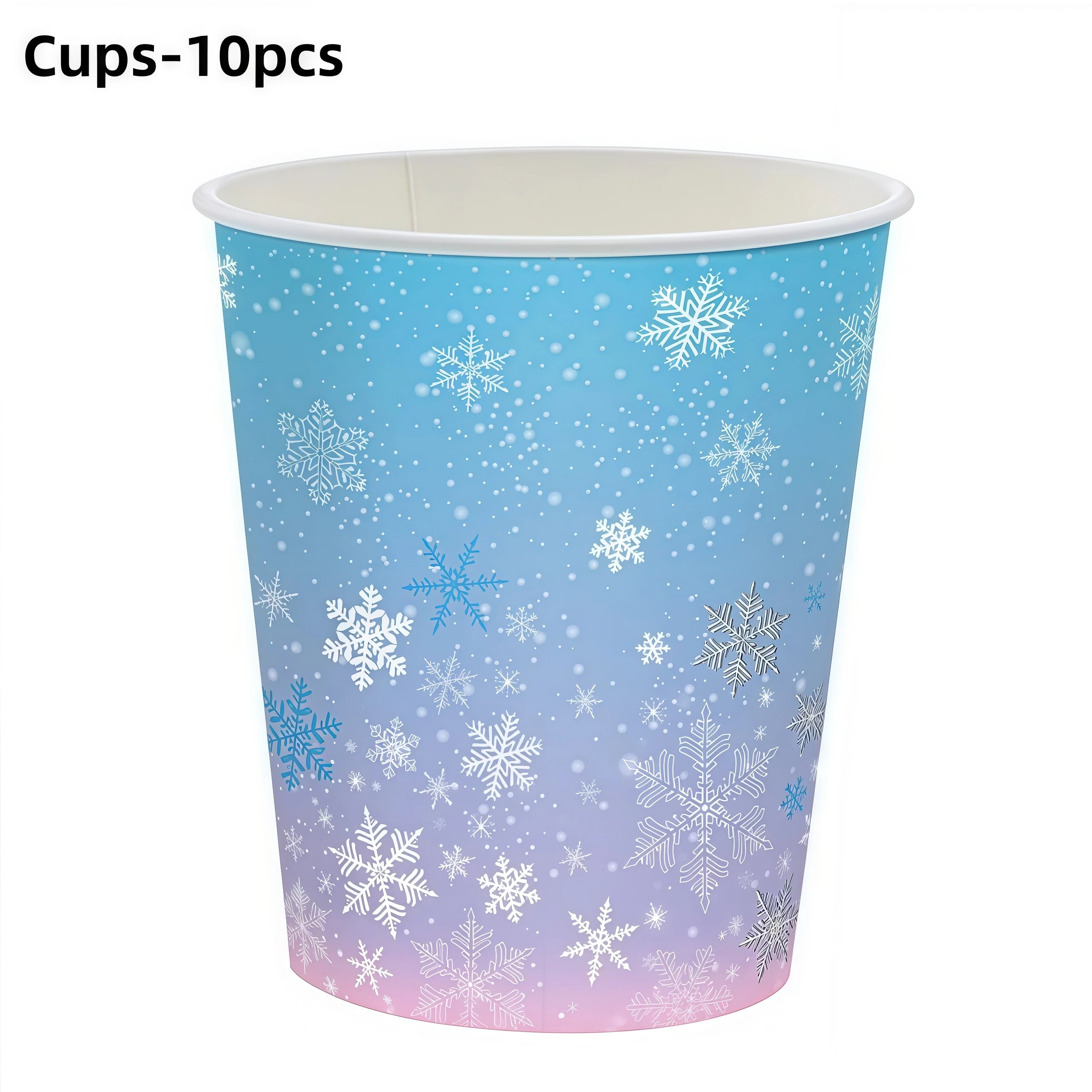 Christmas Snowflake Party Supplies Tableware Set Cups Plates Napkins Tablecloth Blue Purple Snowflake Birthday Decoration Props